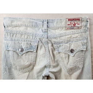 True Religion Section Straight Jeans 36 Big Pocket Light Wash Y2K Distressed